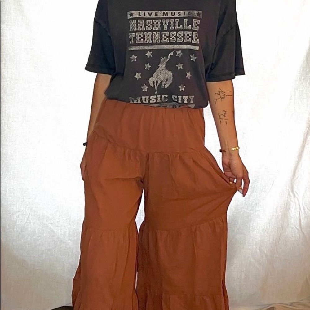 Tiered flowy pants